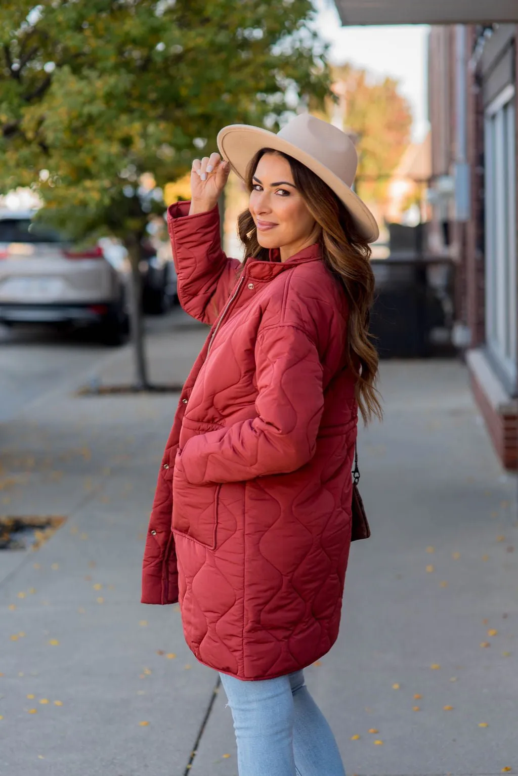 Stitched Accents Tunic Jacket