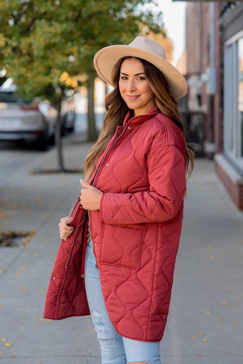 Stitched Accents Tunic Jacket