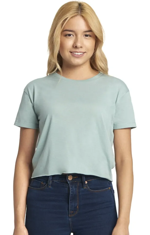 Stonewash Mint Ladies' Festival Cali Crop T-Shirt