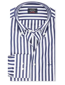 Stripe Buttondown Shirt Blue