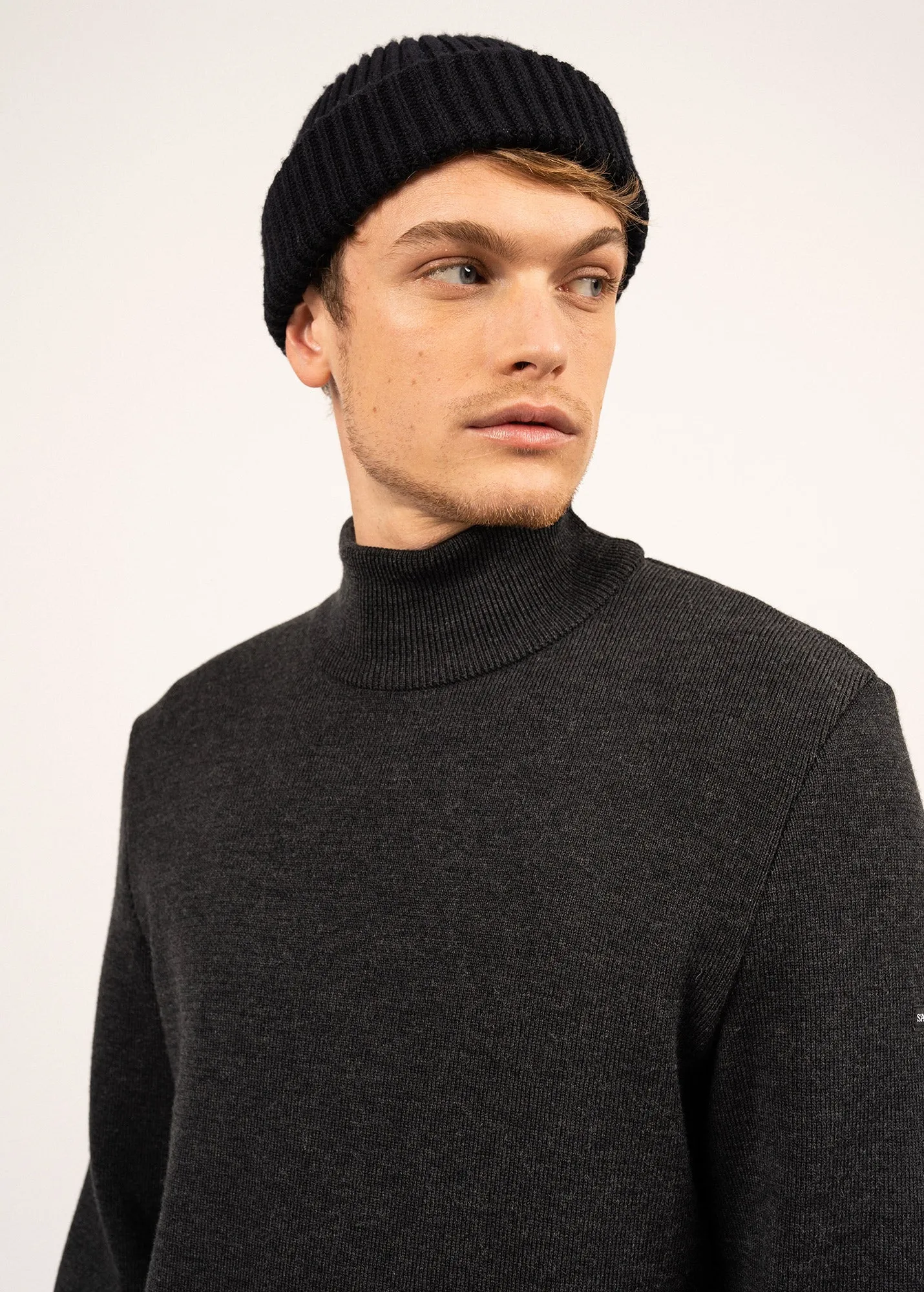 Tarbes high neck jumper - in soft wool (ANTHRACITE)