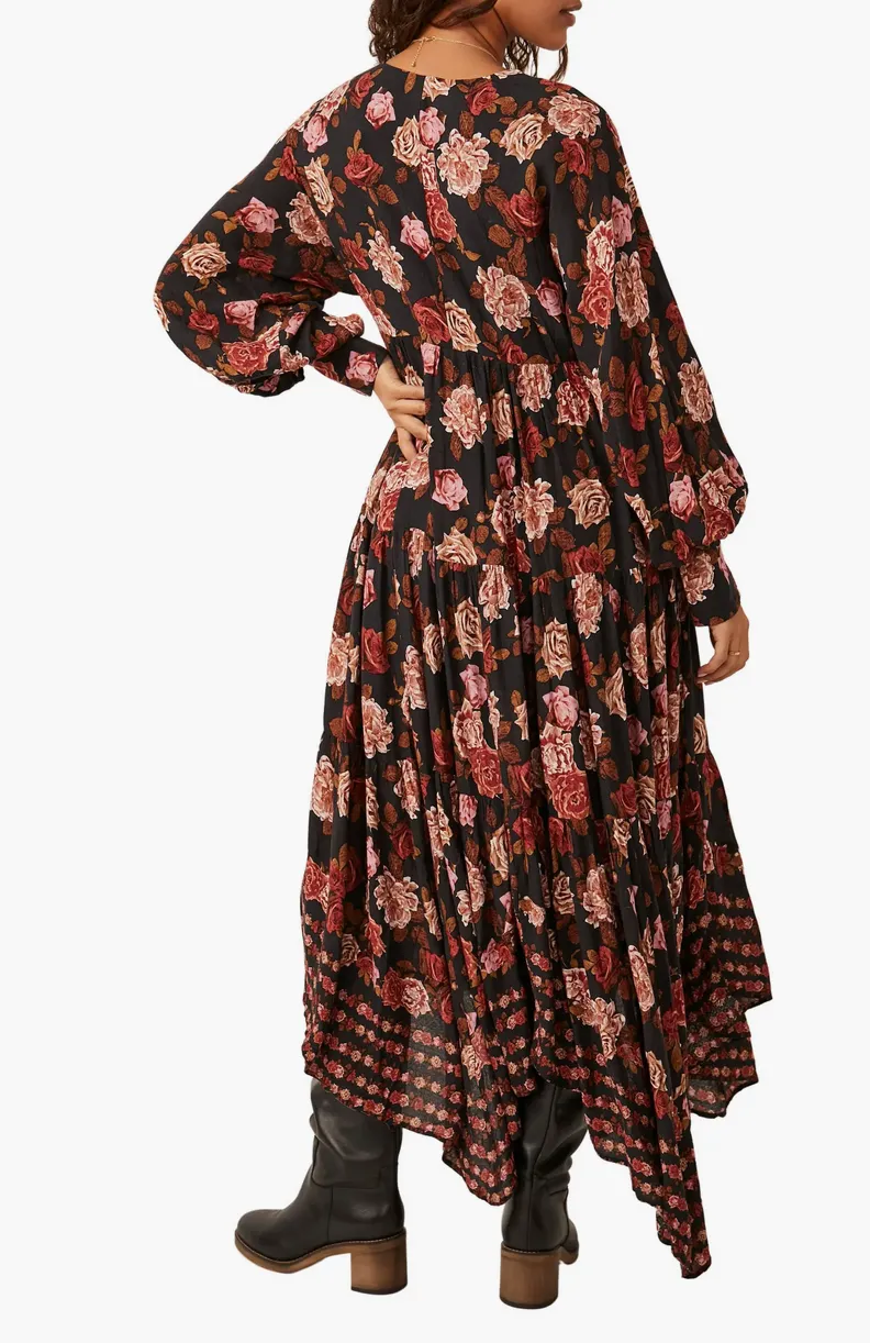 The Rows of Roses Long Sleeve Maxi Dress by Free People