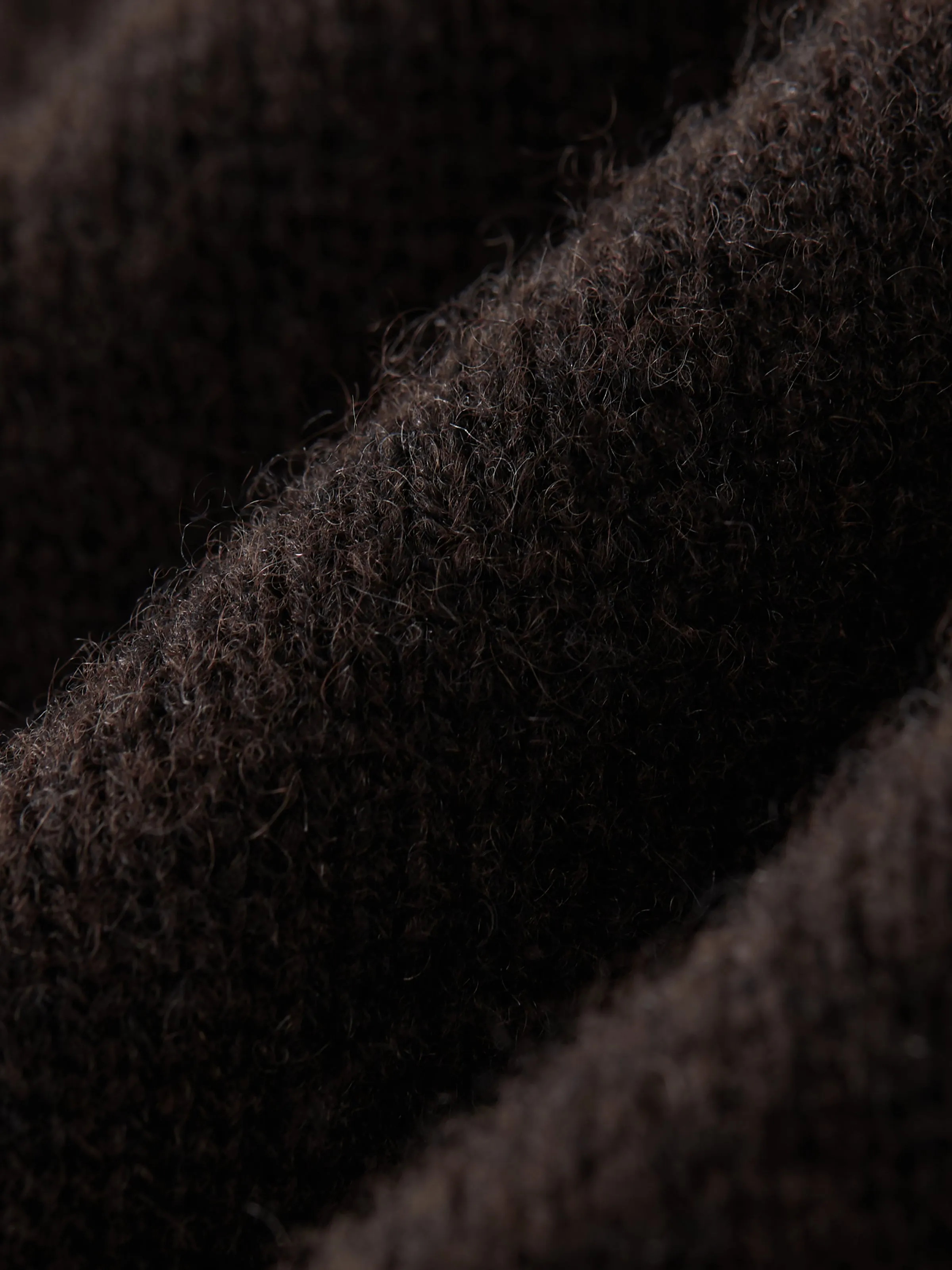 The Yak Wool Turtleneck in Dark Brown