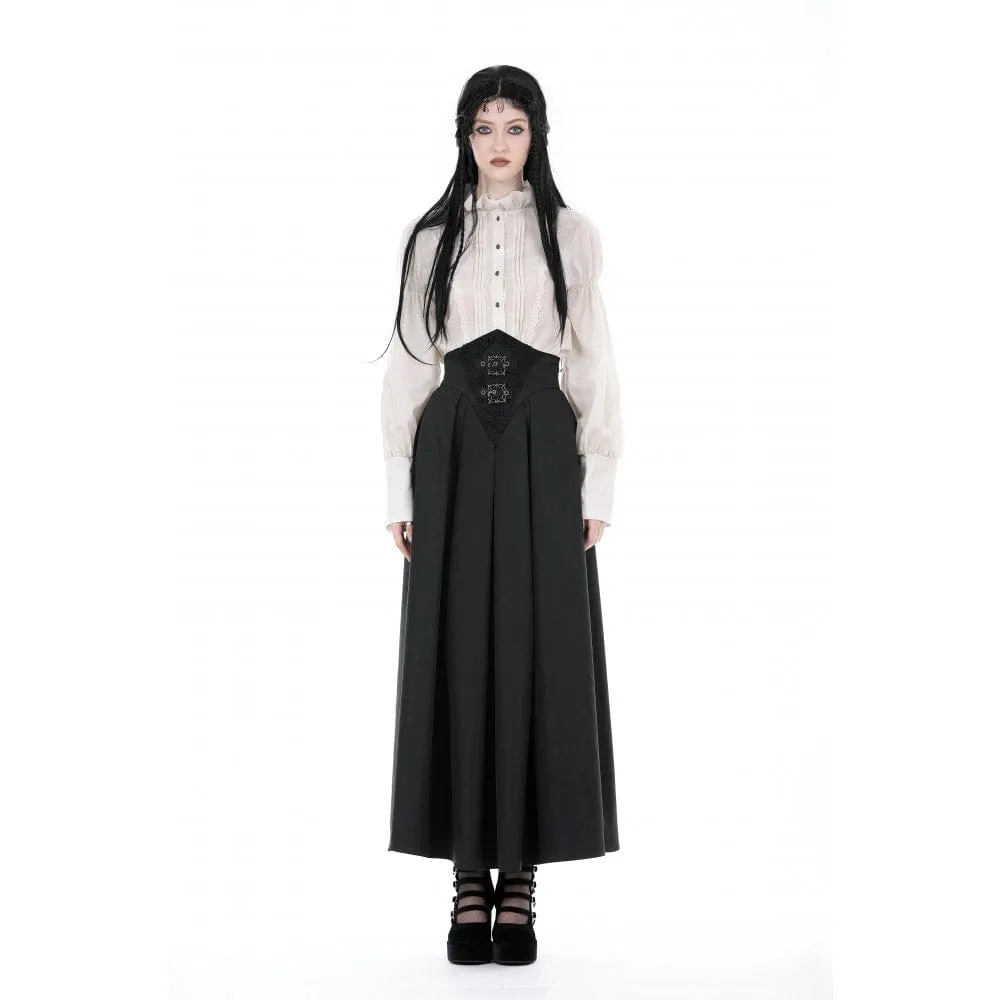 Women's Gothic High-waisted Pleated Long Skirt