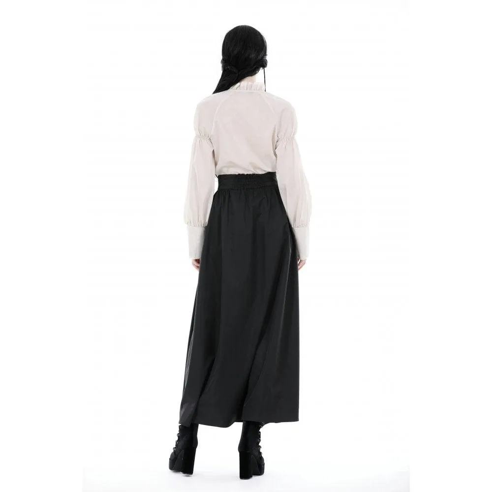 Women's Gothic High-waisted Pleated Long Skirt